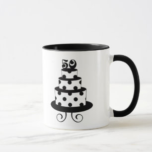 Polka Dot 50th Birthday Anniversary Mug