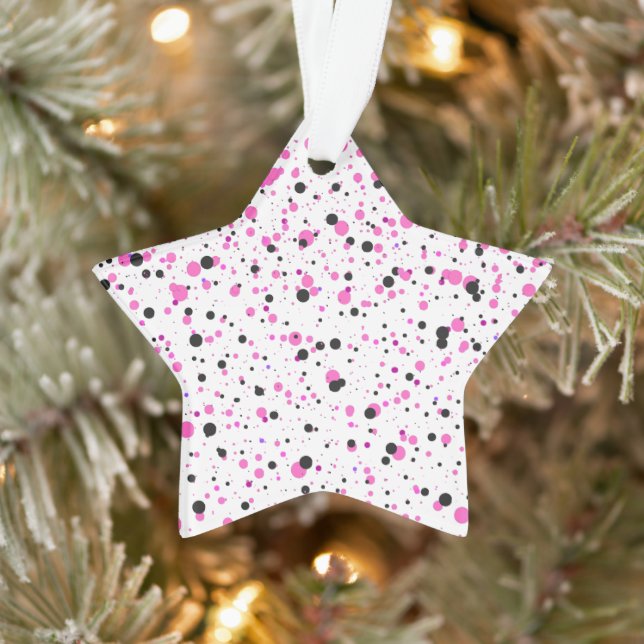 Polka Dot Acrylic Star Ornament (Tree)