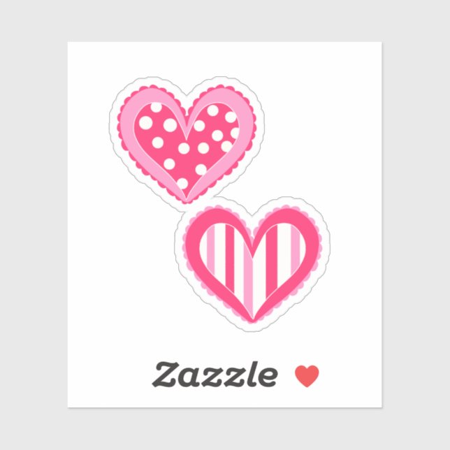 Polka Dot And Stripes Hearts (Sheet)