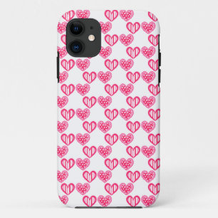 Polka Dot And Stripes Hearts iPhone 11 Case