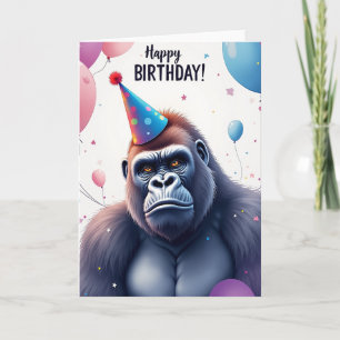 Polka Dot Ape Birthday Card