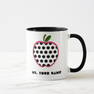 Polka Dot Apple Teacher Mug