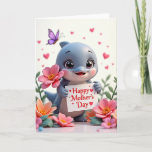 Polka Dot Aquatic Friend Mother Card