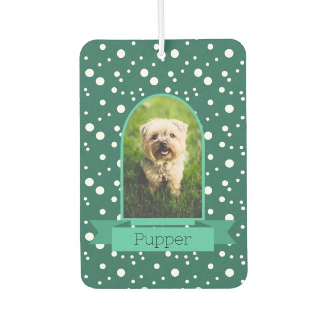 Polka Dot Arch Photo For Pets Car Air Freshener (Front)