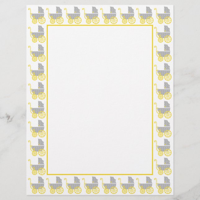 Polka-dot Baby Carriage Border Print (Front)