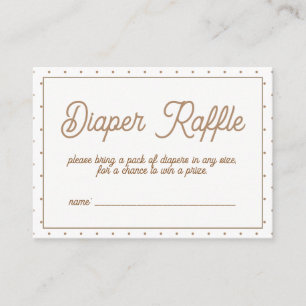 Polka Dot Baby Shower Diaper Raffle Enclosure Card