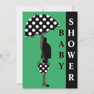 Polka Dot Baby Shower Invitations {Green}