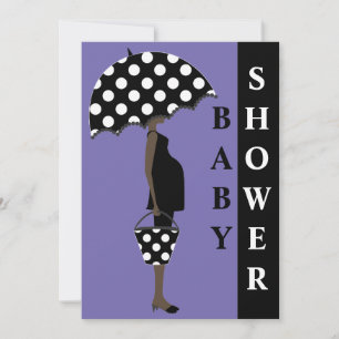 Polka Dot Baby Shower Invitations {Purple}