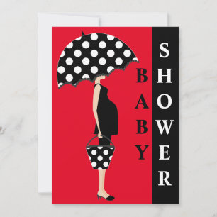 Polka Dot Baby Shower Invitations {Red}