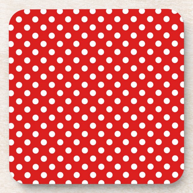 Polka dot background coaster (Front)