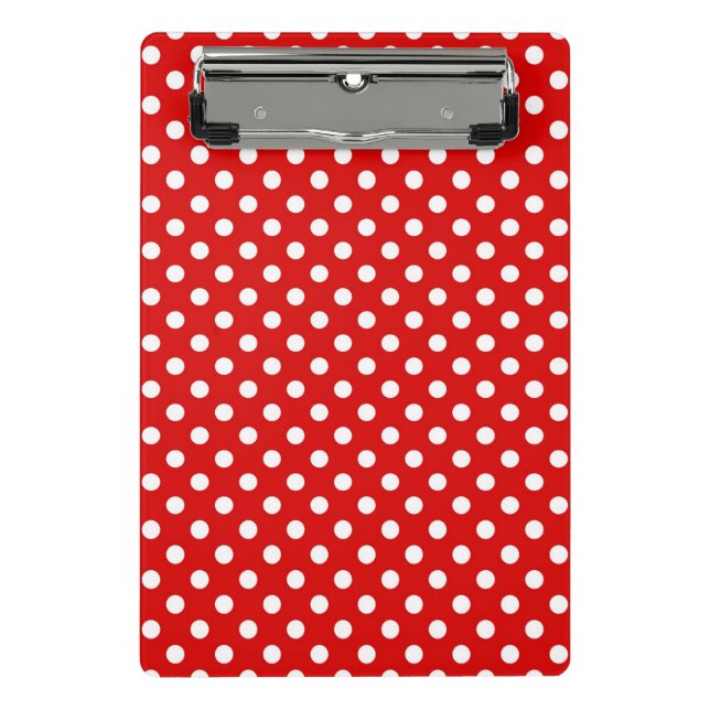 Polka dot background mini clipboard (Front)