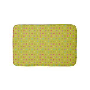 Polka-dot background pattern bath mat