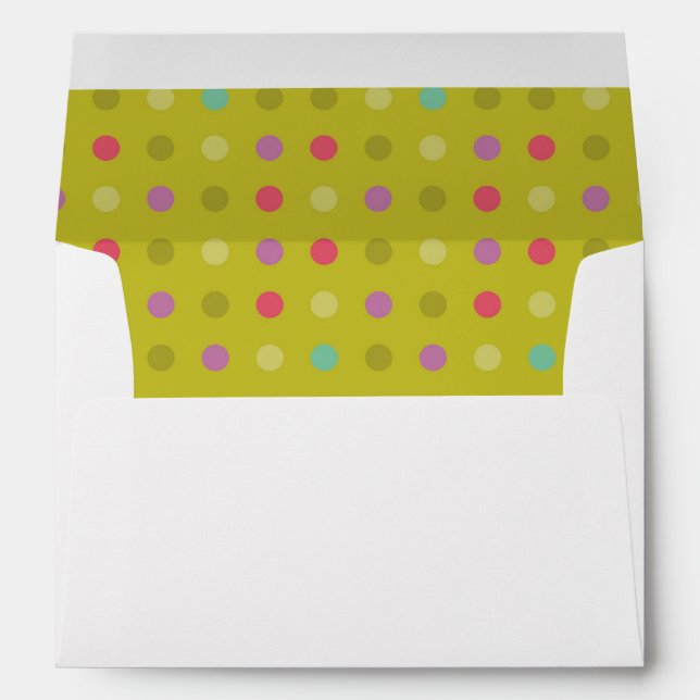 Polka-dot background pattern envelope (Back (Bottom))