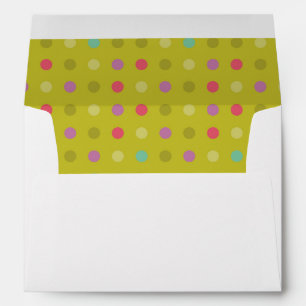 Polka-dot background pattern envelope