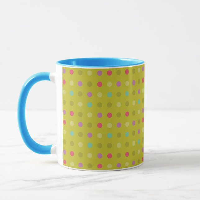 Polka-dot background pattern mug (Left)