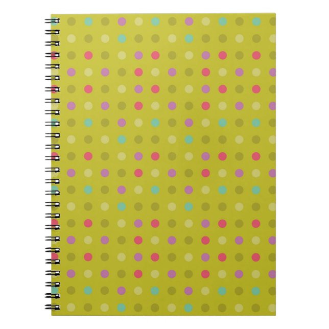 Polka-dot background pattern notebook (Front)