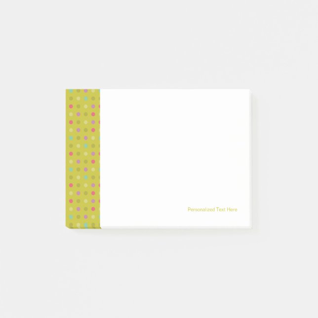 Polka-dot background pattern post-it notes (Front)