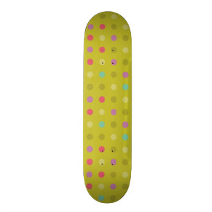 Polka-dot background pattern skateboard