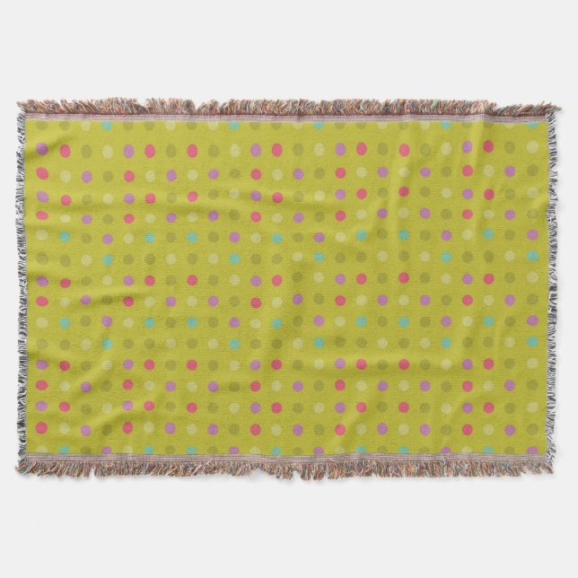 Polka-dot background pattern throw blanket (Front)