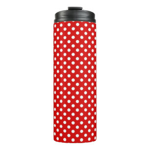 Polka dot background thermal tumbler