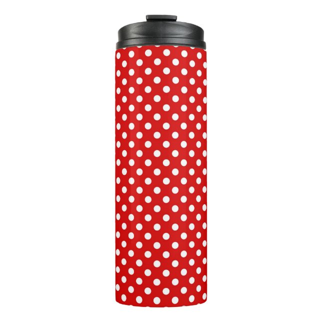 Polka dot background thermal tumbler (Front)