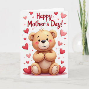 Polka Dot Bear Love Card