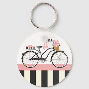 Polka Dot Bicycle Key Ring