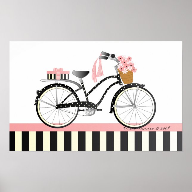 Polka Dot Bicycle Poster (Front)