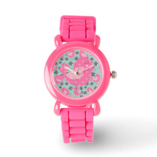 Polka Dot Birds and Flowers Watch