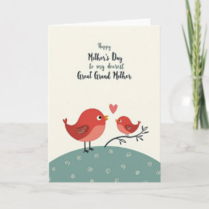 Polka Dot Birds Love Card