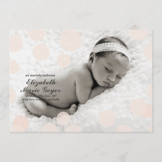 Polka Dot Birth Announcement // Confetti