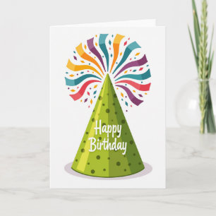 Polka Dot Birthday Hat Card