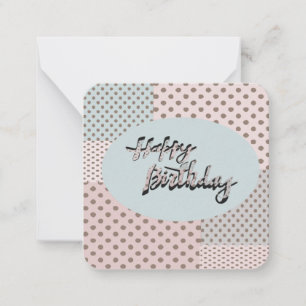 Polka Dot Birthday Notecard