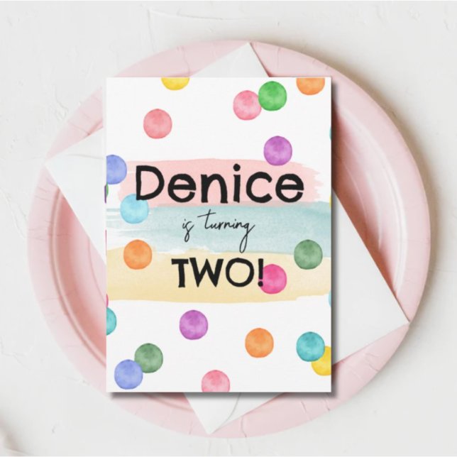 Polka Dot Birthday Party Invite (Creator Uploaded)