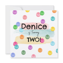 Polka Dot Birthday Party Invite