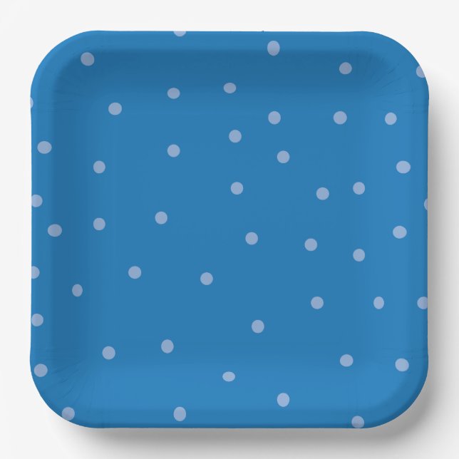 Polka Dot Birthday Party Paper Plates (Front)