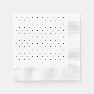 Polka Dot Black And White Custom Napkin