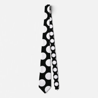 Polka Dot (Black & White) Any Size Customisable Tie
