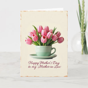Polka Dot Blossom Teacup Card
