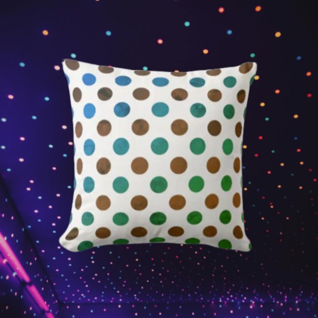 Polka Dot Blue and Green Cushion (Creator Uploaded)