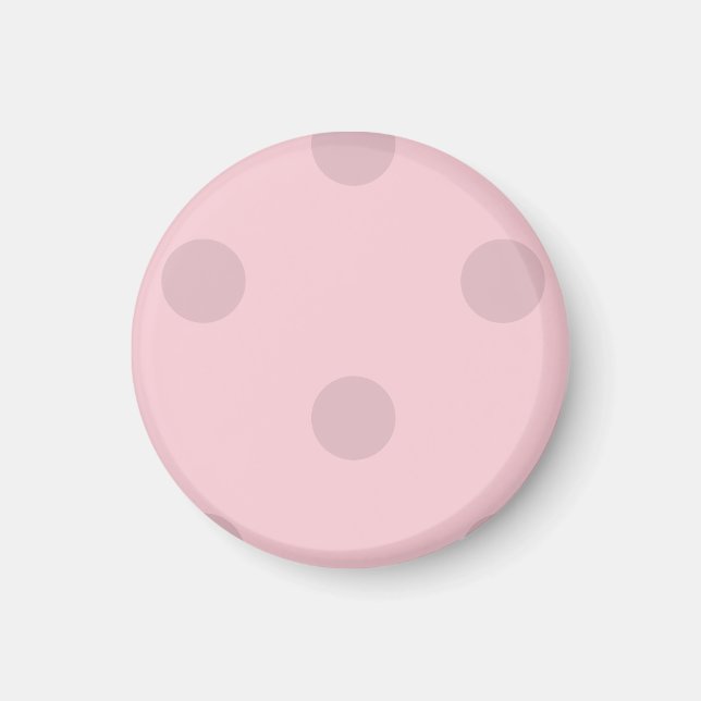 Polka Dot Blush Pink Magnet (Front)