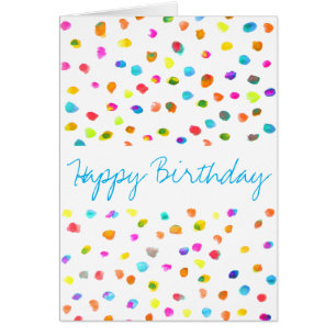 Polka dot boho cute girly arty creative birthday