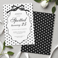 Polka Dot Bow Spotted Turning 25th Birthday Party
