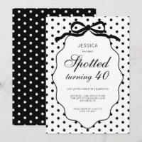 Polka Dot Bow Spotted Turning 40th Birthday Party