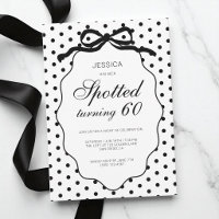 Polka Dot Bow Spotted Turning 60th Birthday Party