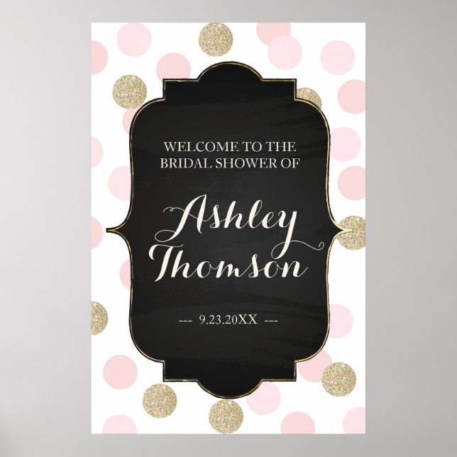 Polka Dot Bridal Shower Sign (Front)