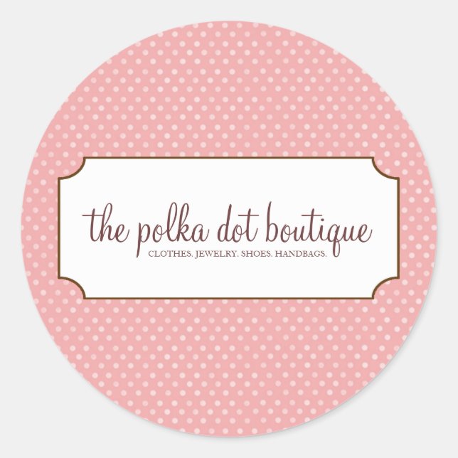 Polka Dot Business Stickers (Front)