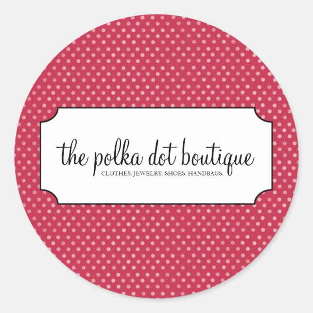 Polka Dot Business Stickers (Front)