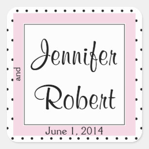 Polka Dot Butterfly Posh Wedding Envelope Seal