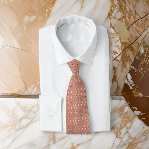Polka Dot Camel Brown Minimal Classy Tie